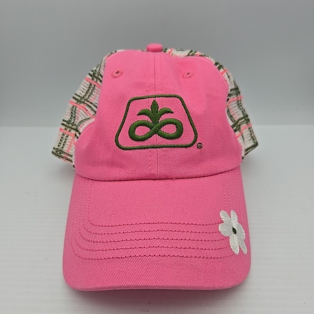 Pink & White Youth Dupont Adjustable Mesh Hat‎ Cap